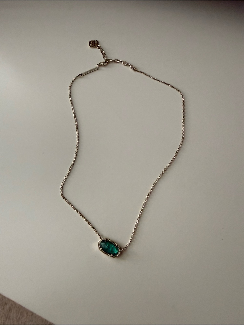 Kendra Scott Gold Necklace with Teal Stone